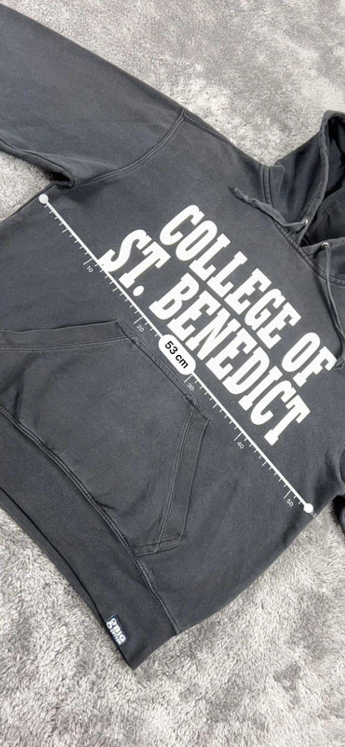 👕 Sweat à capuche Veste University Rare Vintage y2k 90s 2000s College Of St Benedict Noir Taille S 👕 - photo numéro 4