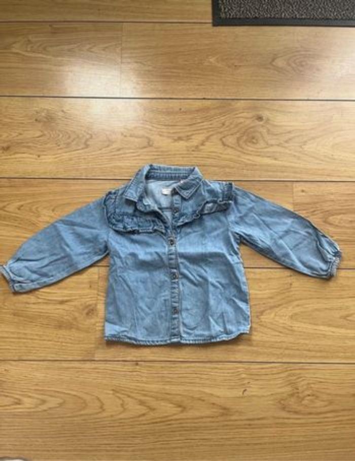 Vestes en jean mango bleu clair taille 18-24 mois / 86 cm - photo numéro 1