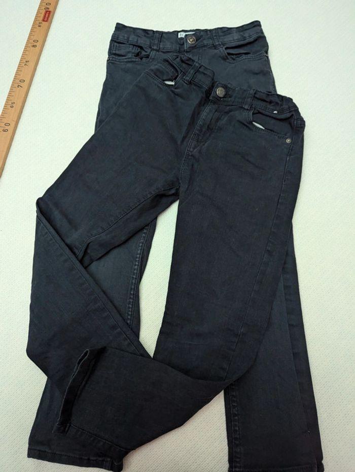 Lot de 2 jeans slim/skinny 8 - 9 ans bleu marine - photo numéro 1