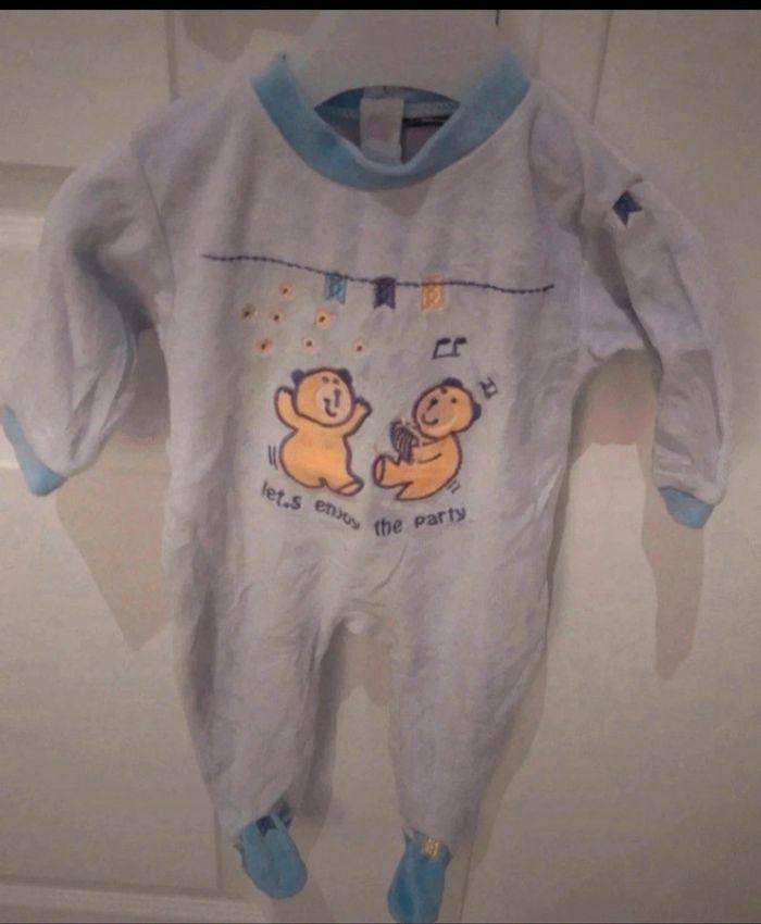 Pyjama velours bébé garçon 9 mois - photo numéro 1