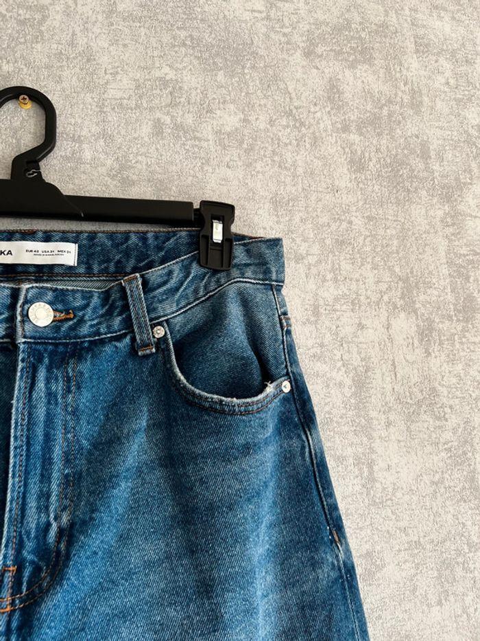 Jean baggy bleu foncé Bershka Taille 40 - photo numéro 2