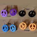 Boucles d'oreilles PEACE en bois