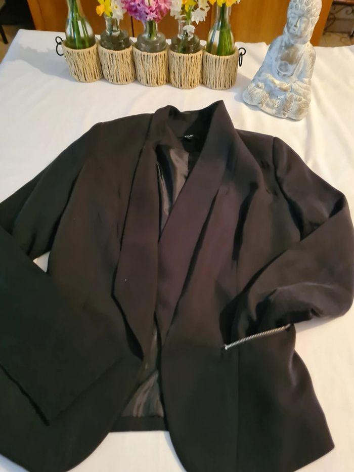 Veste blazer noir avec poche - photo numéro 2