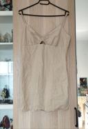 Robe beige Bershka - Taille L 40