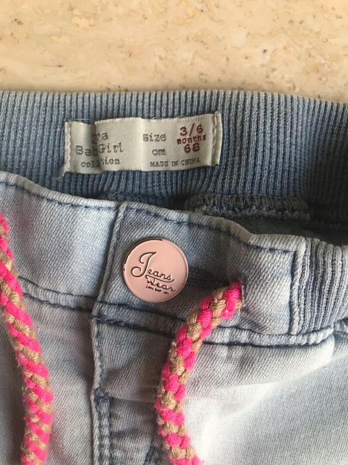 JEANS "ZARA" BLEU JEANS CLAIR - TAILLE : 68 - photo numéro 3