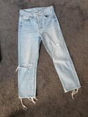 Jean straight cropped bershka