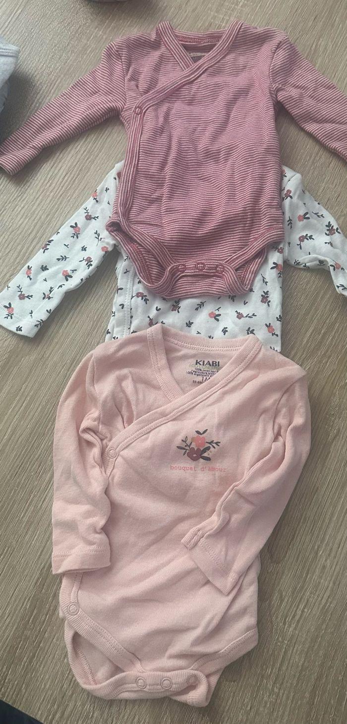 Lot de 3 Bodies manche longue bébé fille