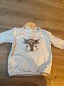 Pull blanc biche 18-24mois c&a