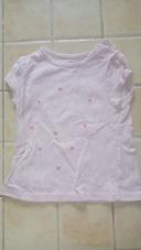 T shirt fille rose