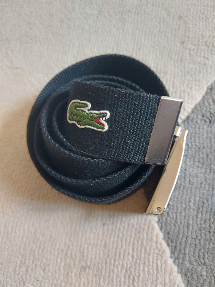 Lacoste ceinture noir ajustable - photo numéro 1