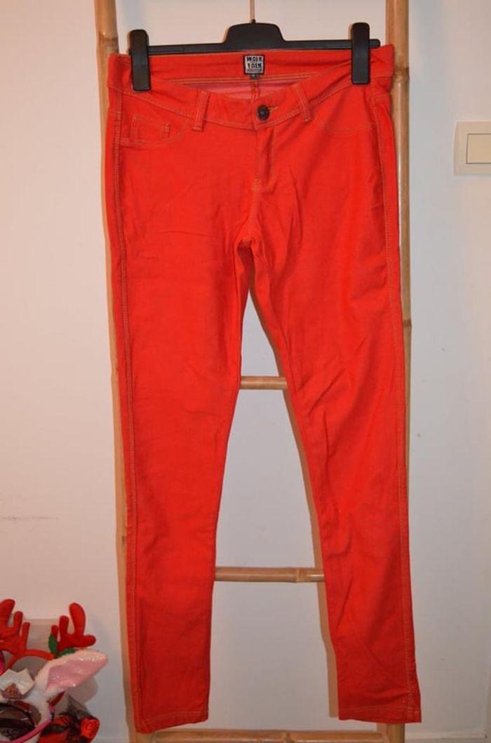 Jegging femme rouge L