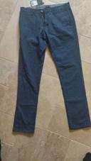 Pantalon homme Chino bleu neuf t.42