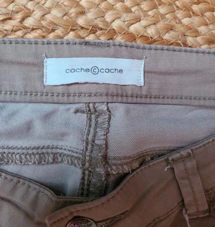 Beau pantalon beige cache cache 38 - photo numéro 4