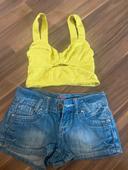 Lot haut court et mini short