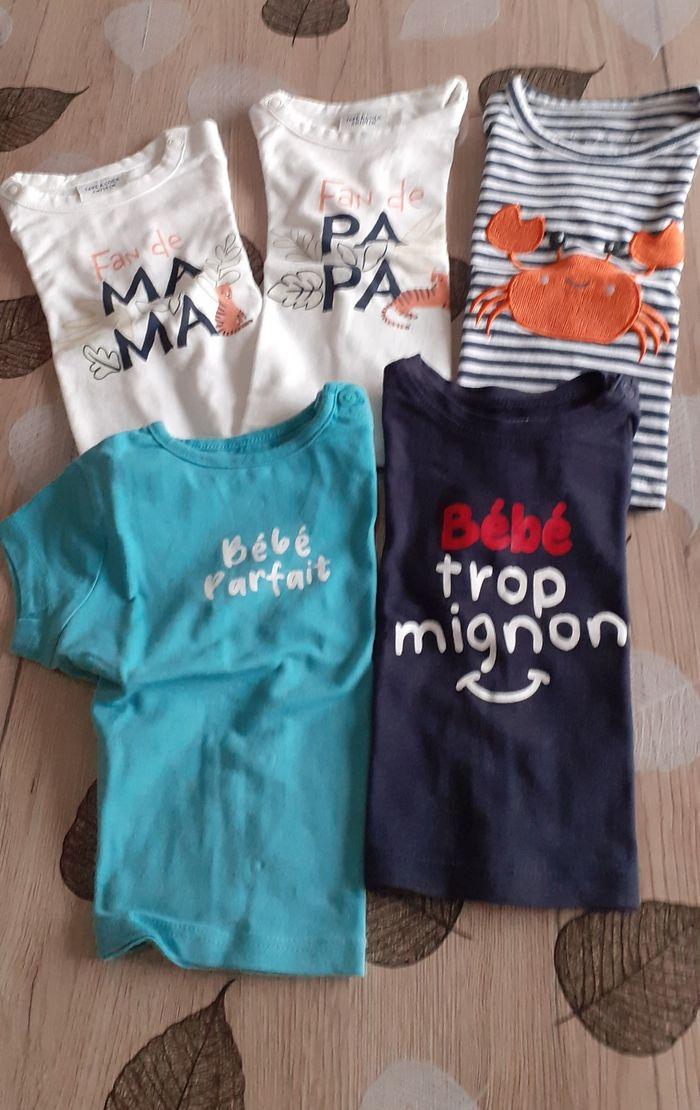 Lot de 5 tee-shirts manche courte - photo numéro 1