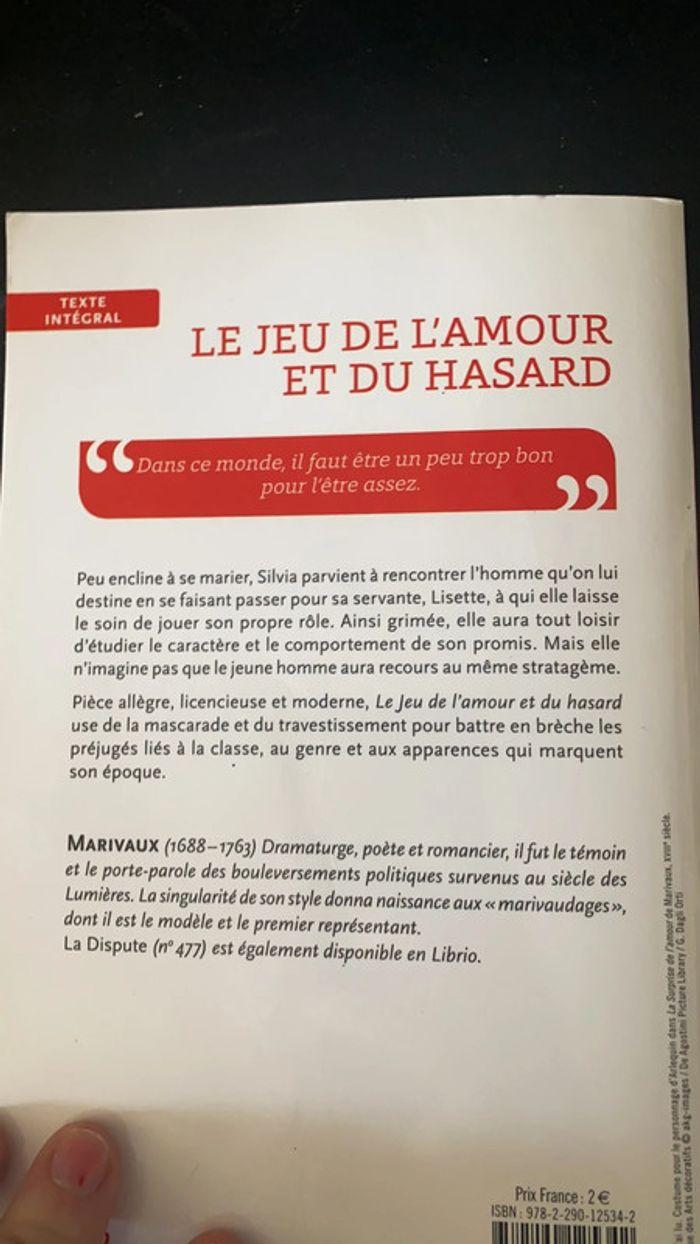 Le jeu de l’amour et du hasard de Marivaux - photo numéro 2