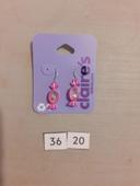 Paire de boucles d'oreilles en bonbon rose deux fraises Claire's