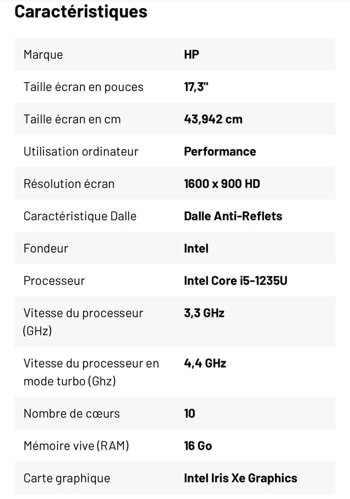 Ordinateur Portable 17,3" HP 17 - photo numéro 5