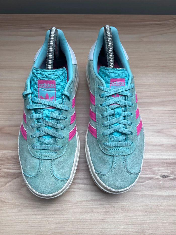 👟 Adidas Gazelle Bold Vert Pastel et Rose Pointure FR 37 1/3 US 6 👟 - photo numéro 6