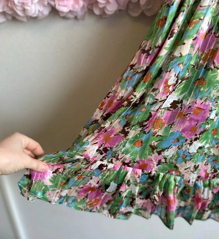 Robe légère t36 à imprimé fleuri rose et vert - Cerise Blue - photo numéro 4