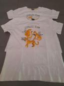 Lot de 2 tee-shirt léopard jungle jumeaux