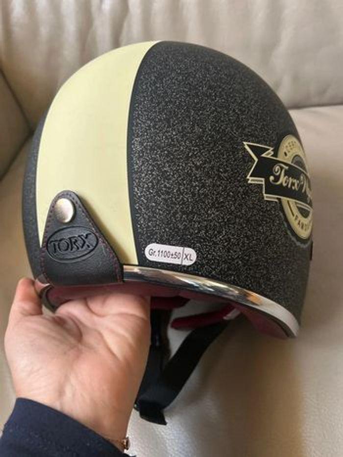 Casque Torx XL noir pailleté et beige - photo numéro 7