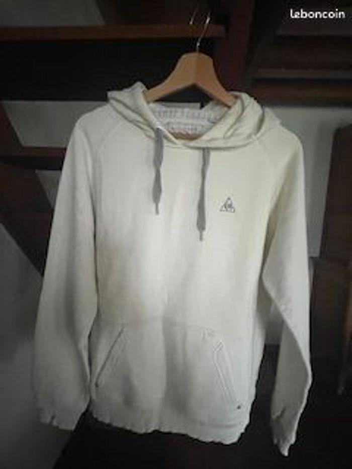 SWEAT A CAPUCHE LE COQ SPORTIF ECRU - photo numéro 4