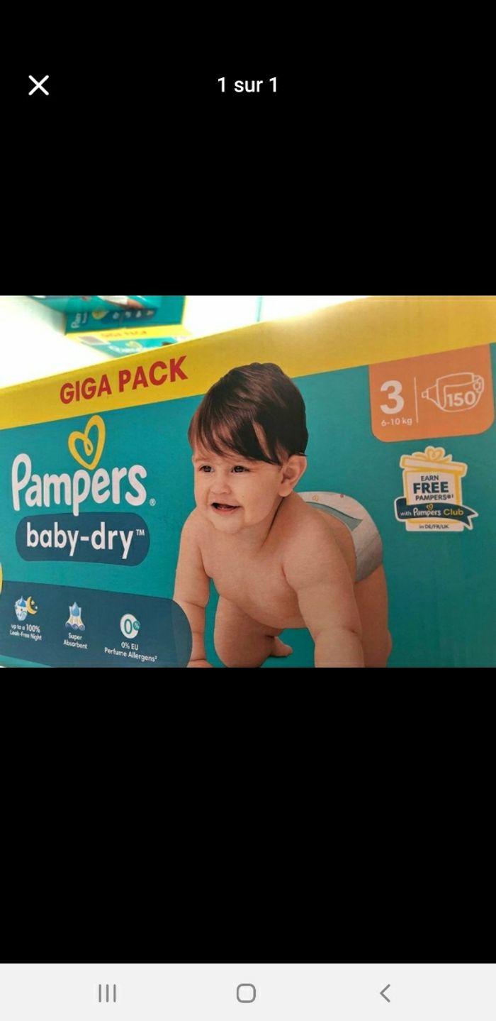 Giga pack couche pampers taille 3 - photo numéro 1