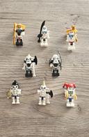 Lot de 8 minifigurines Ninjago : Guerriers Squelettes (compatible Lego)