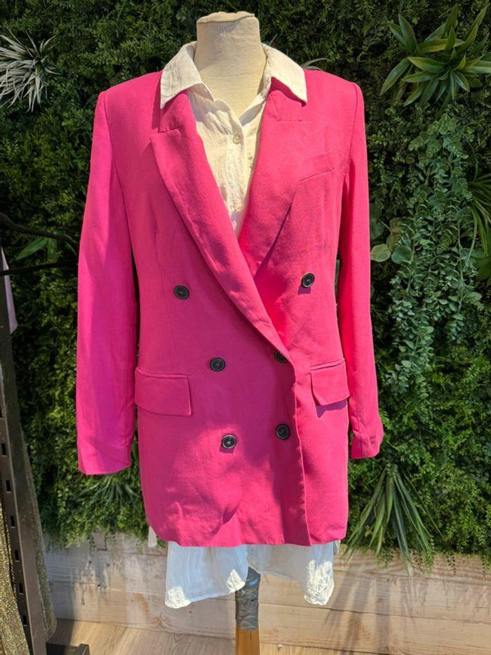 Veste blazer Zara rose chic Taille M - photo numéro 1