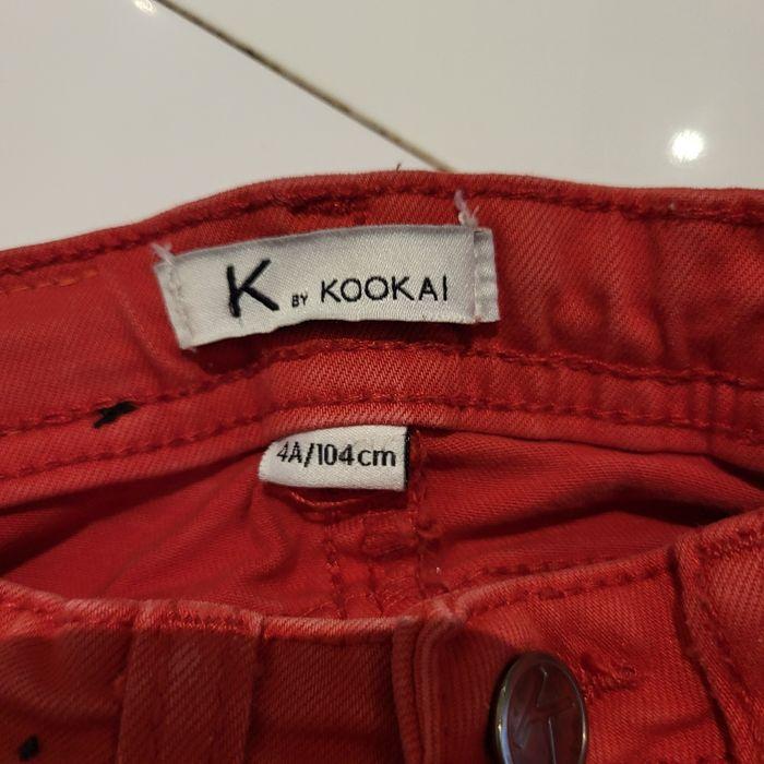 Short jeans rouge 4 ans kookaï - photo numéro 3