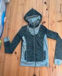 Gilet zippé à capuche, vert-kaki Hollister XS, état neuf