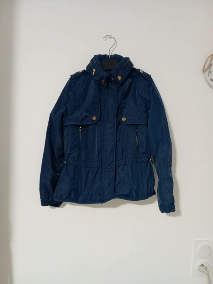 Manteau mi saison bleu marine Zara - photo numéro 1