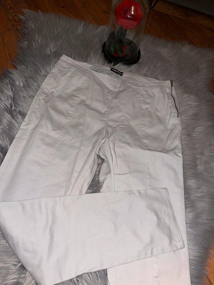 Pantalon droit blanc cassé - photo numéro 1