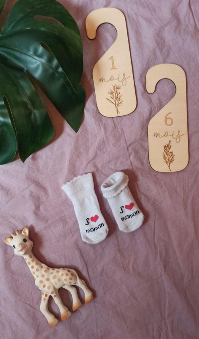 Chaussettes j'aime maman - photo numéro 1