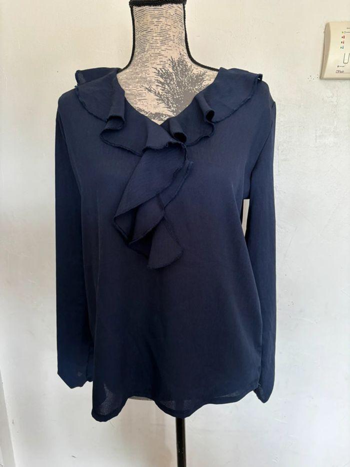 Magnifique blouse bleu marine taille XL neuve - photo numéro 1