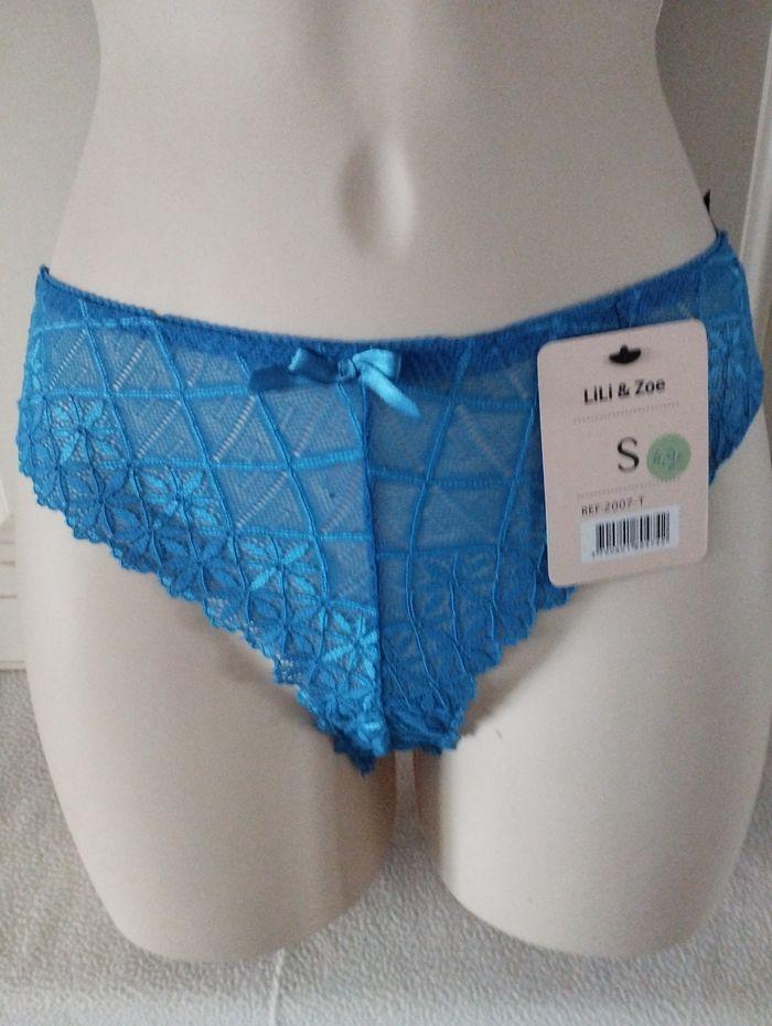 Ensemble de lingerie neuf triangle, bleu roi. - photo numéro 3