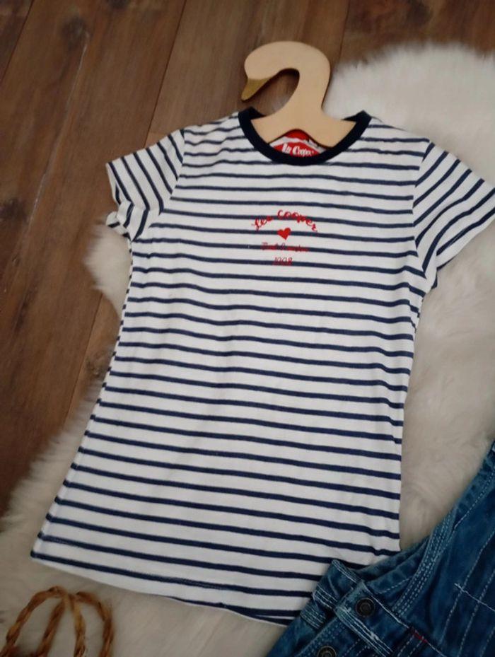 Ensemble fille Lee Cooper 6 ans salopette jean + t-shirt - photo numéro 7