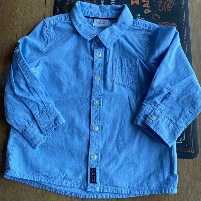 Chemise bleu ciel garcon tao