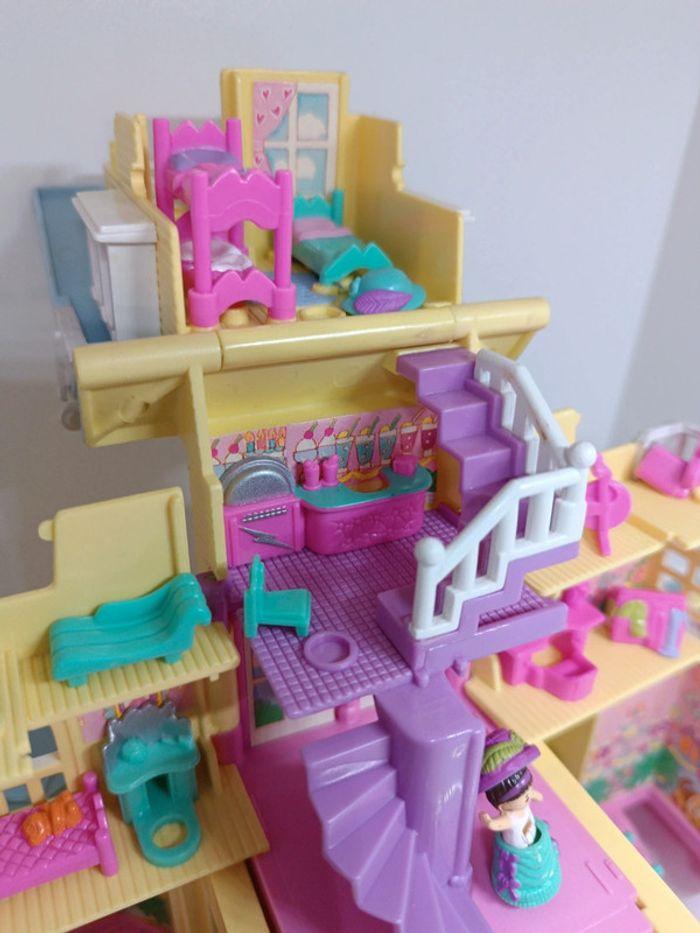 Polly pocket bluebird grande maison jaune yellow clubhouse house accessoires danse dépliable - photo numéro 12