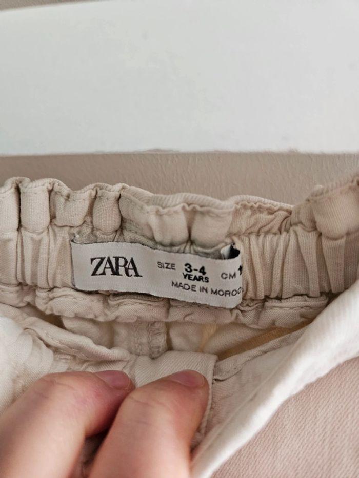 Jeans blanc paperbag Zara 4 ans - photo numéro 3