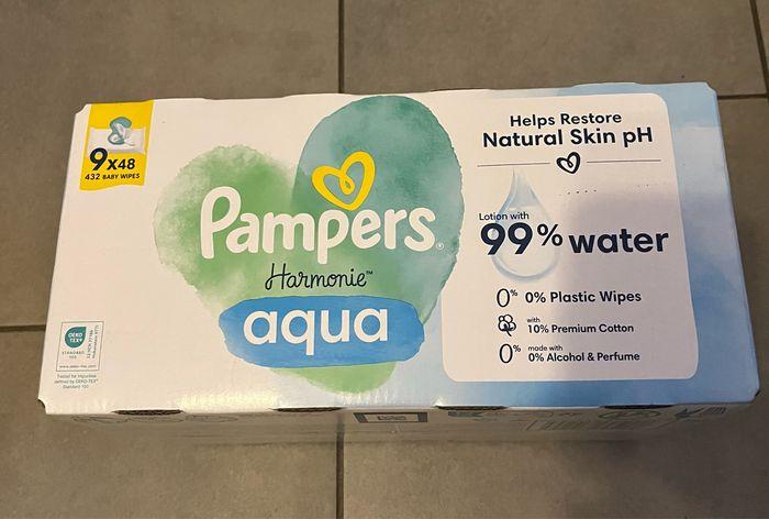 Un carton de lingettes Pampers harmonie Aqua - photo numéro 1