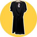 Robe satin noire Etam avec brassière intégrée