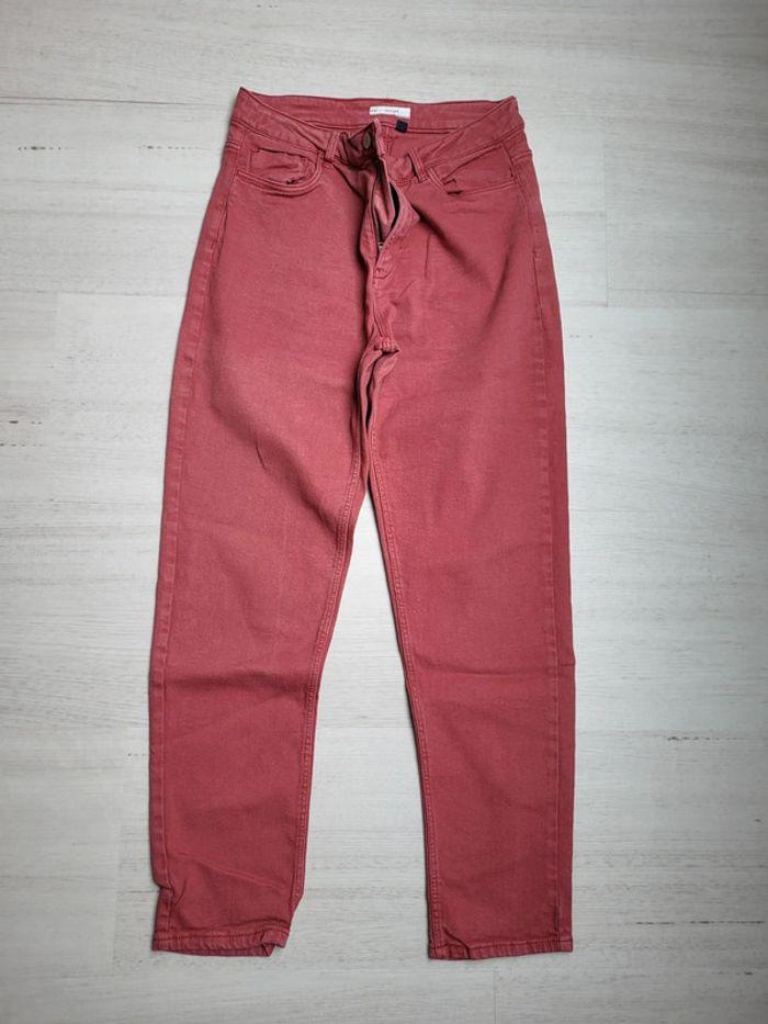 Pantalon MOM rouge/corail - Taille 38 - photo numéro 1