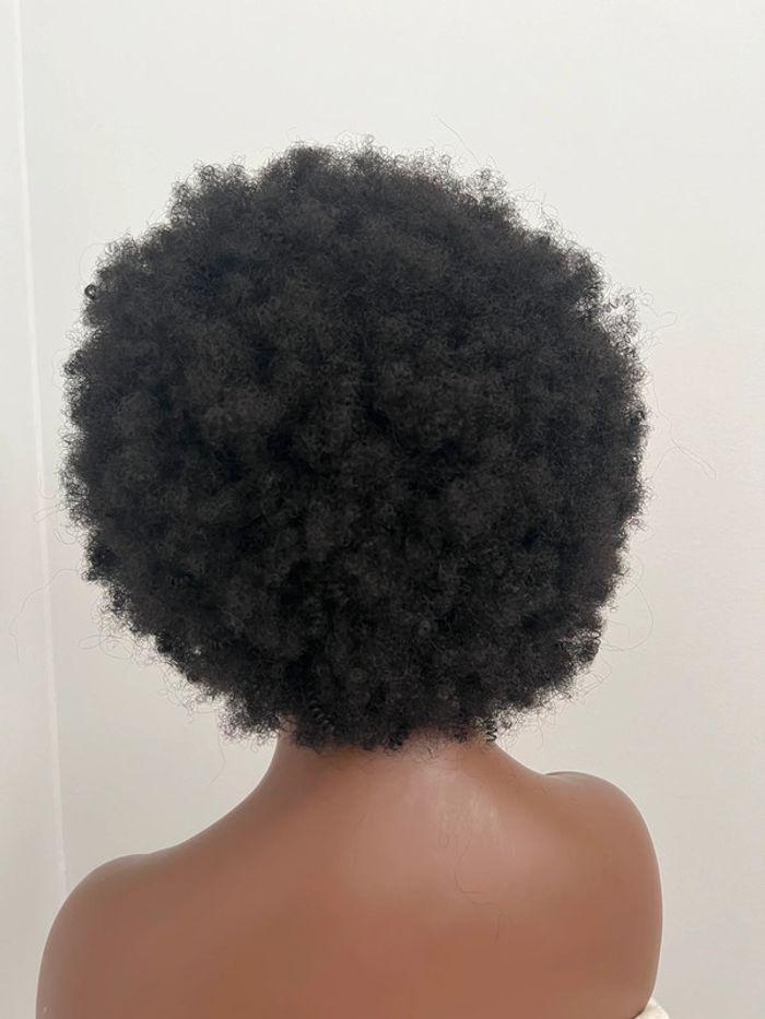 Perruque afro cheveux crépus brune foncé/ noire - photo numéro 9