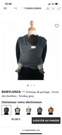 Écharpe de portage babylonia tricot slen bambou