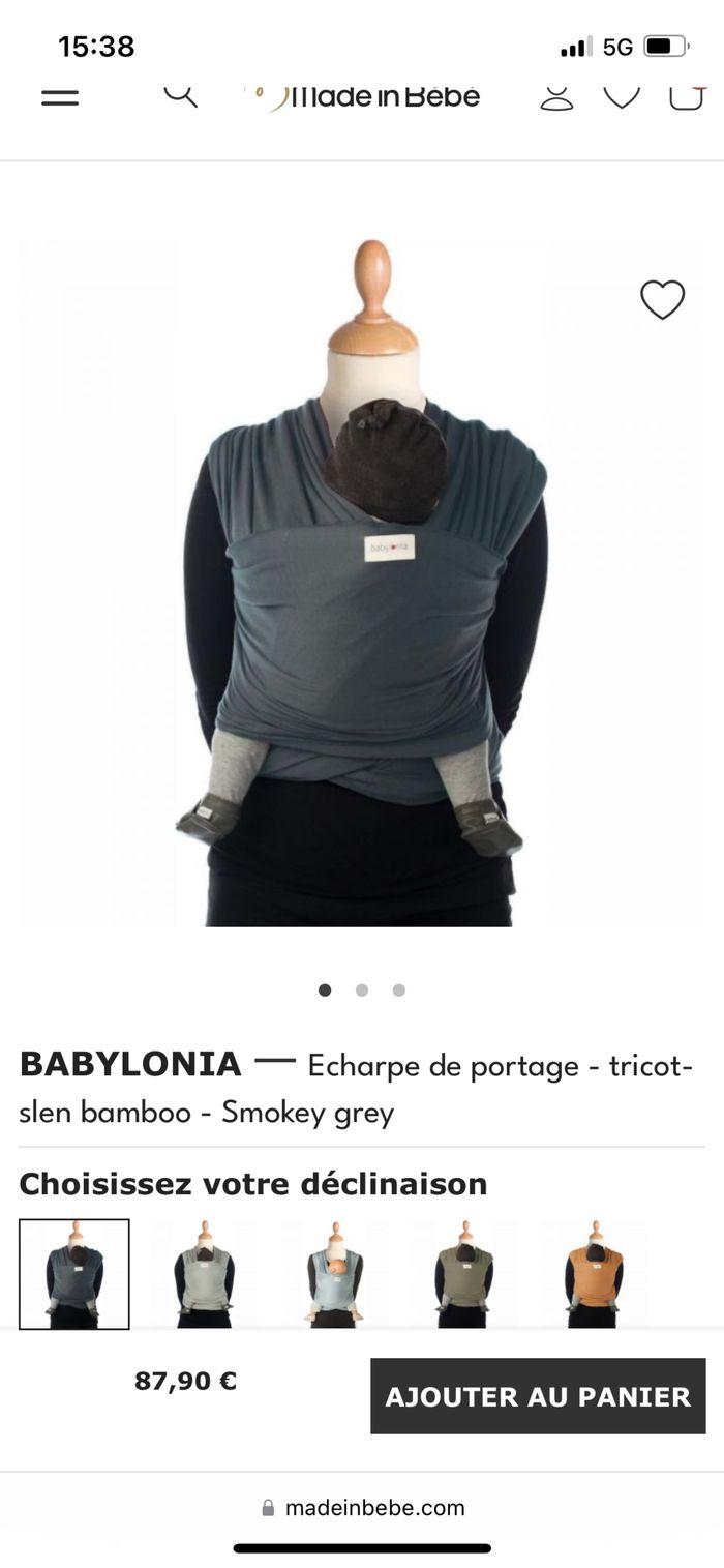 Écharpe de portage babylonia tricot slen bambou