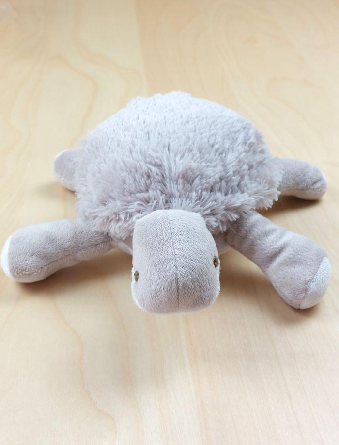 Peluche doudou tortue blanc gris BNP Paribas environ 22 cm - photo numéro 1