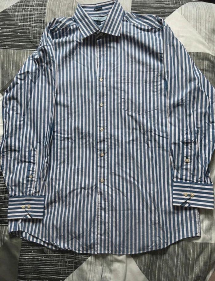 Chemise à rayures tommy hilfiger taille L - photo numéro 1