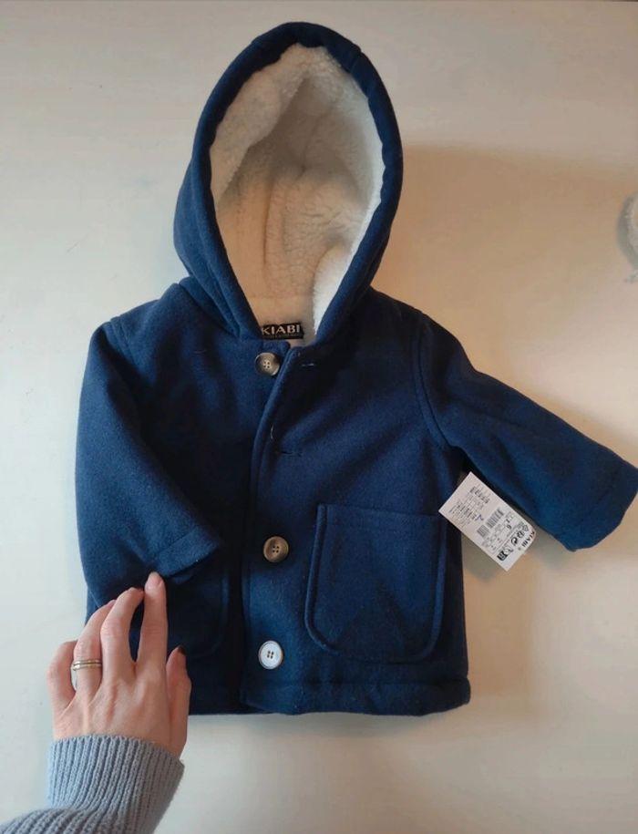 Manteau doublé fausse fourrure et capuche - photo numéro 1